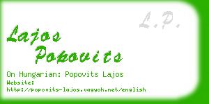 lajos popovits business card
